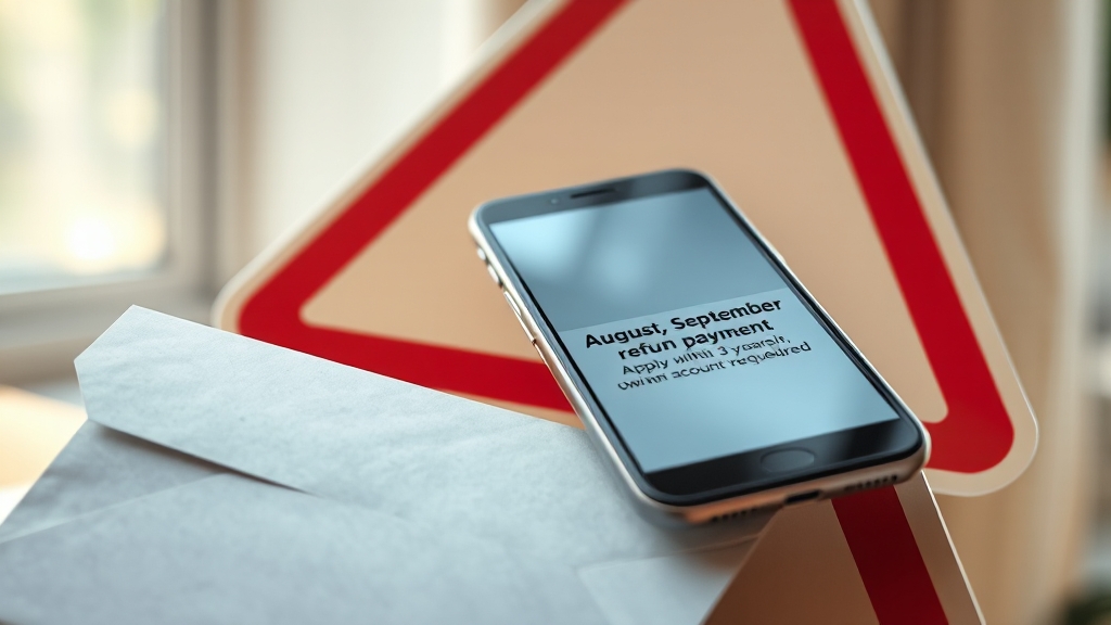 환급 시기 및 주의사항 (realistic 스타일)