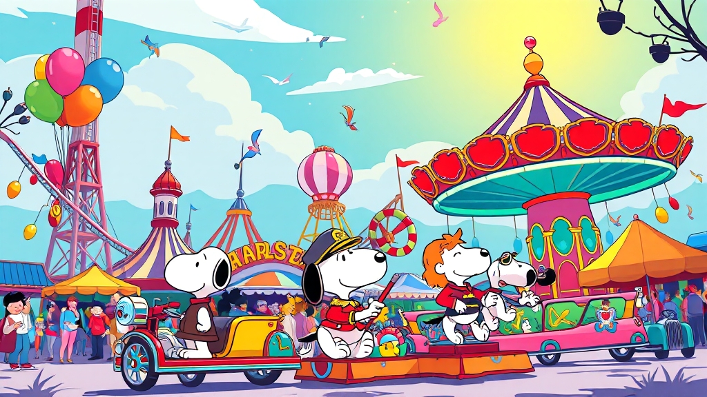 놀이공원 & 테마파크 (cartoon 스타일)