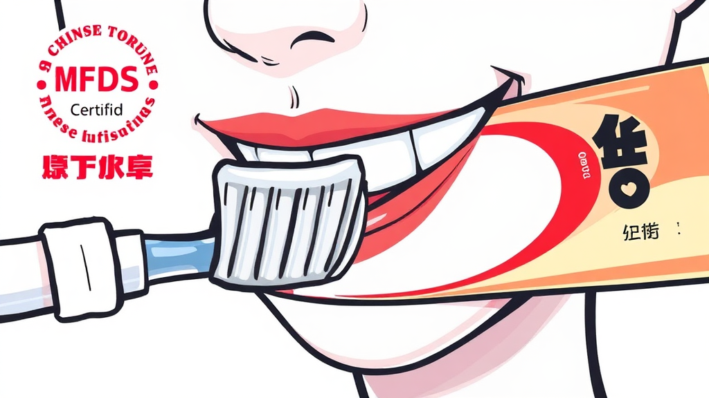 중국산 치약 안전성 확인 (illustration 스타일)