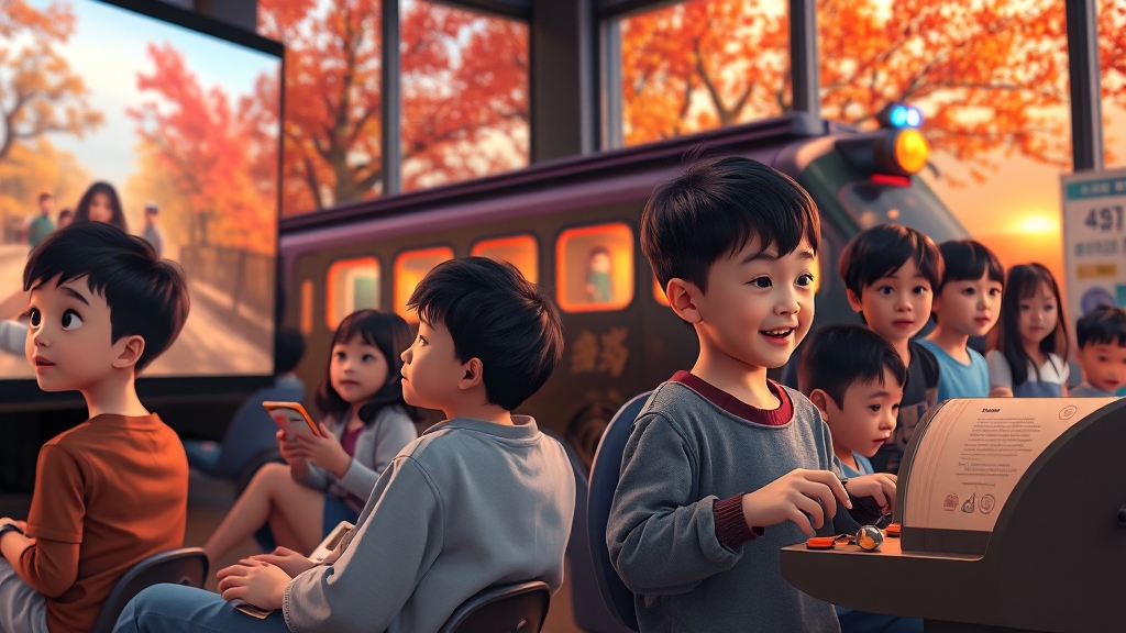 어린이 체험관 & 교육 프로그램 (realistic 스타일)