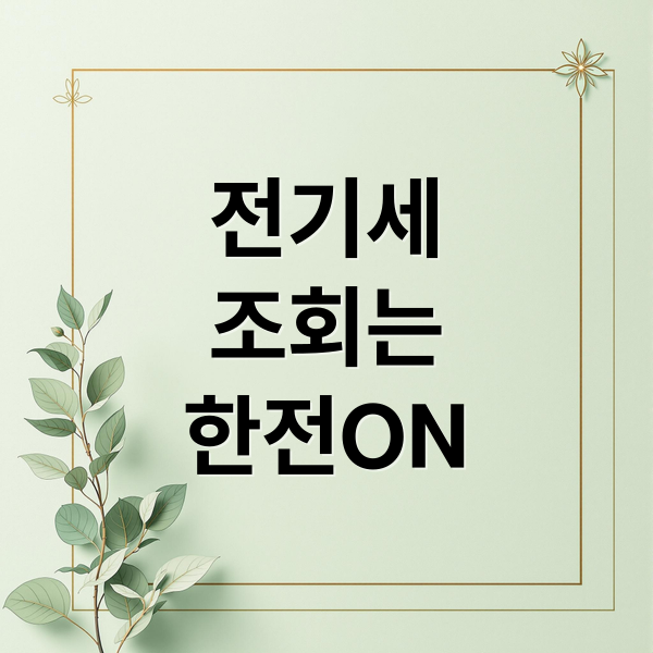 전기세
조회는
한전ON (전기세 조회 방법)