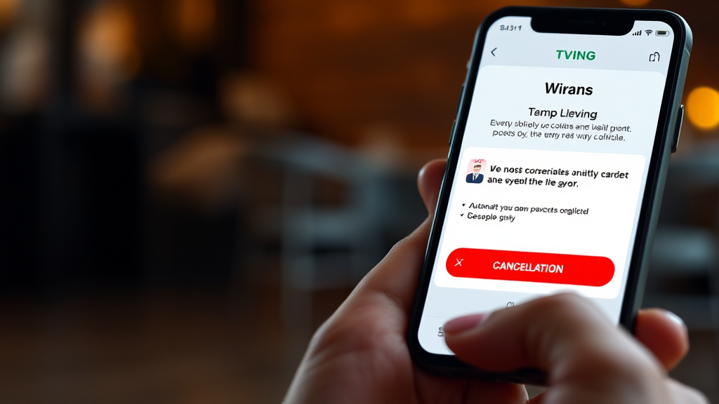 티빙 자동결제 해지 방법 (realistic 스타일)