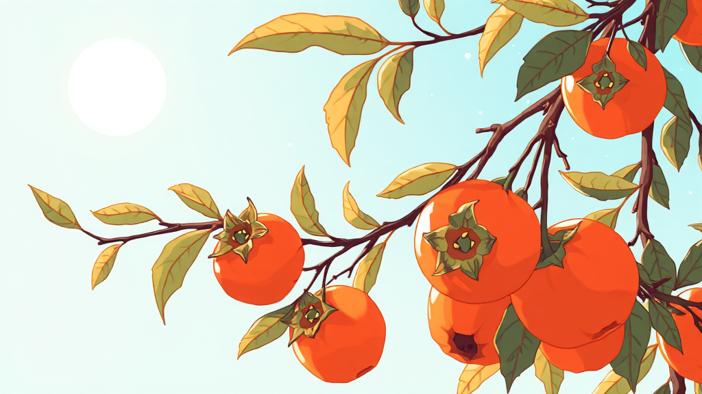 홍시 만들기: 기본 숙성법 (illustration 스타일)