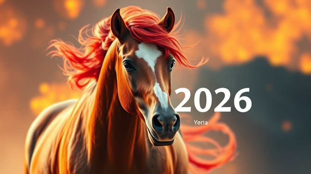 병오년의 의미와 띠별 영향 (realistic 스타일)