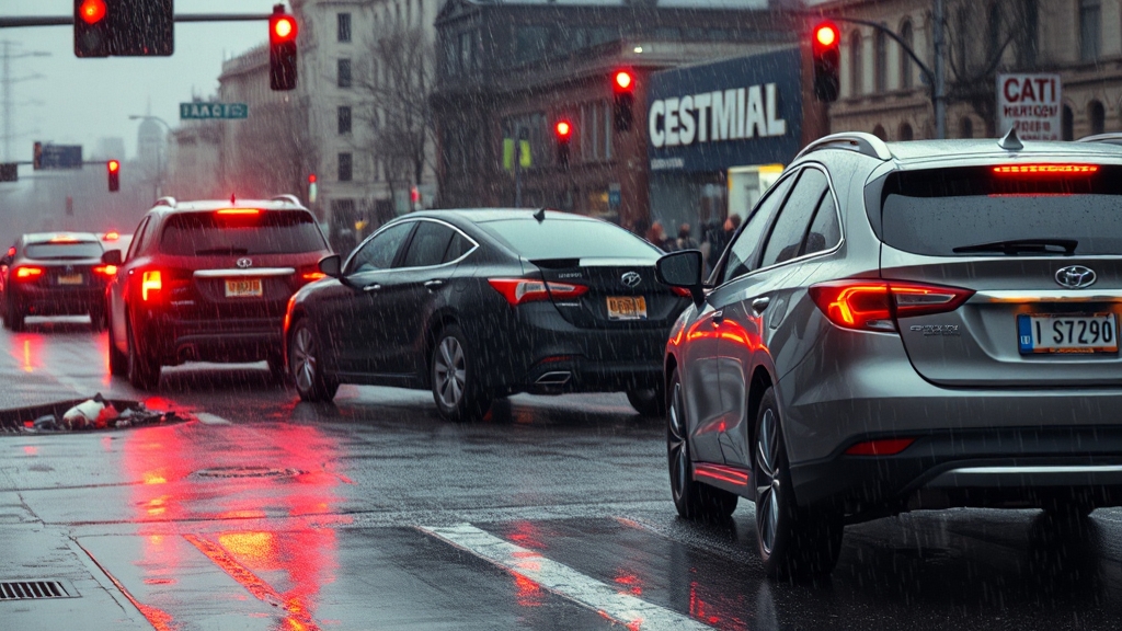 쌍방 신호위반 과실 산정 (realistic 스타일)