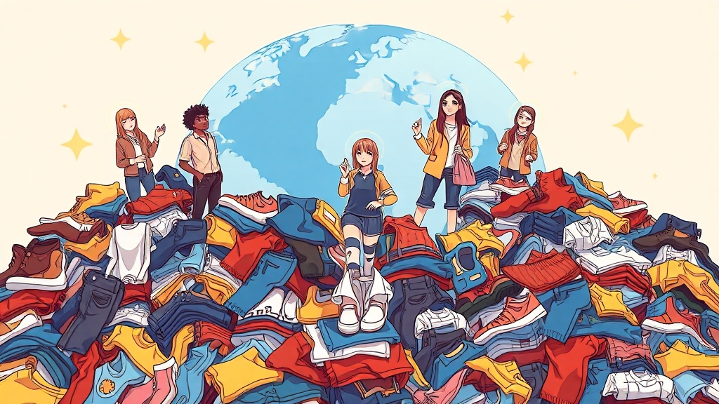 친환경 소비와 구제 (illustration 스타일)