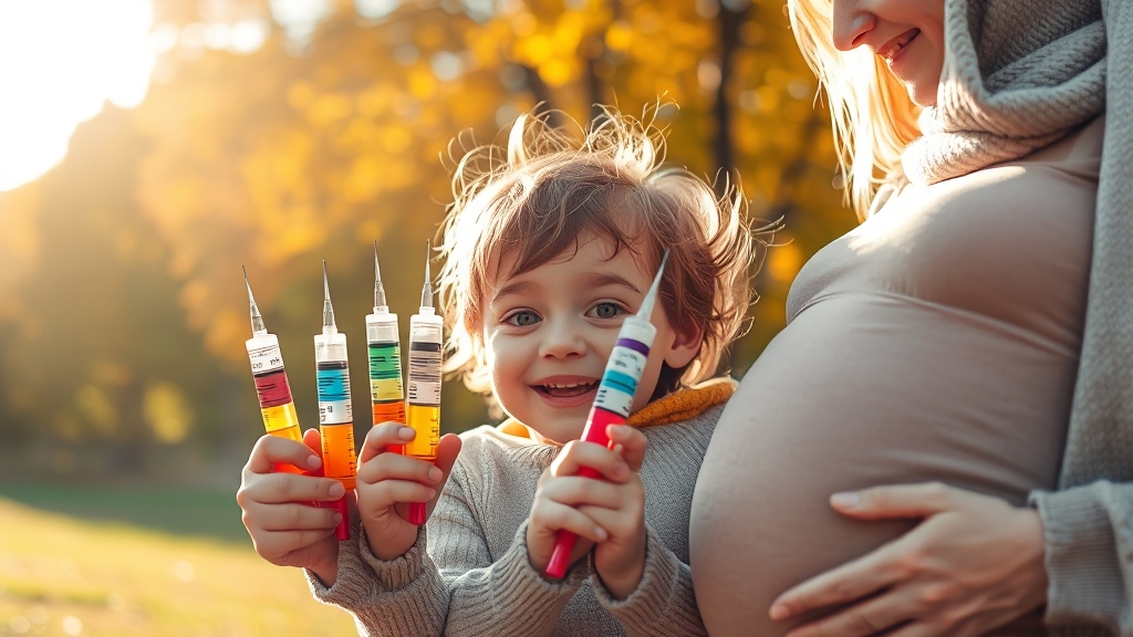 연령별 무료 접종 시기 (realistic 스타일)