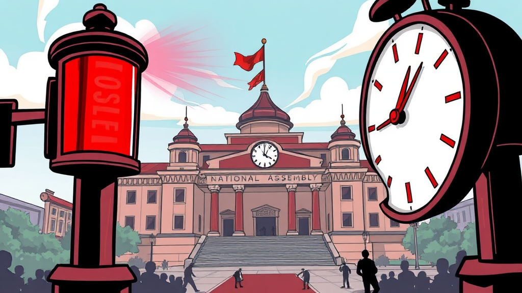 정치권, 무한 필리버스터 정국 (cartoon 스타일)