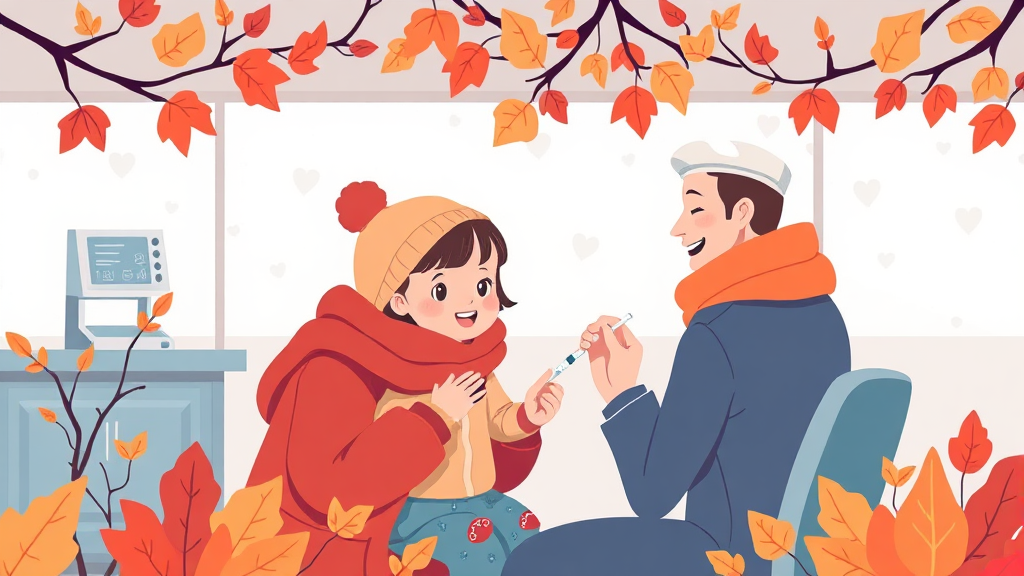 독감 백신, 언제 어디서 맞아야 할까? (illustration 스타일)