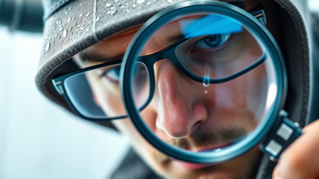 누수 원인 진단 과정 (realistic 스타일)