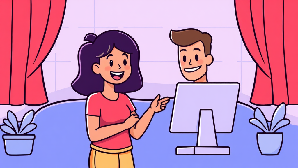 사칭 주의 (cartoon 스타일)