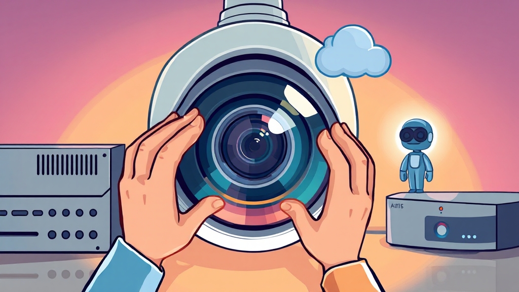 CCTV 유지보수 및 관리 (cartoon 스타일)