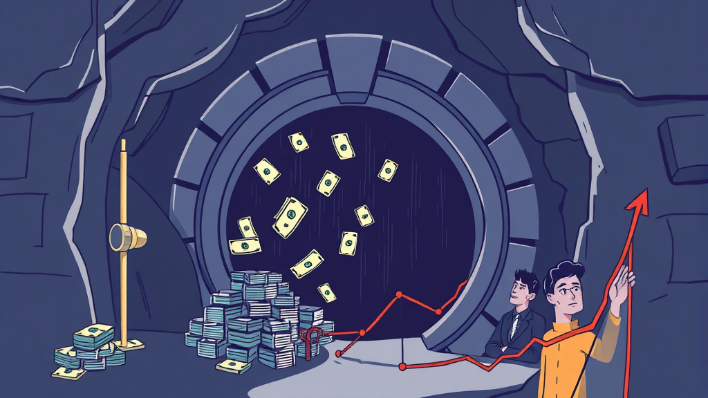 자산 유출의 경제적 영향 (illustration 스타일)