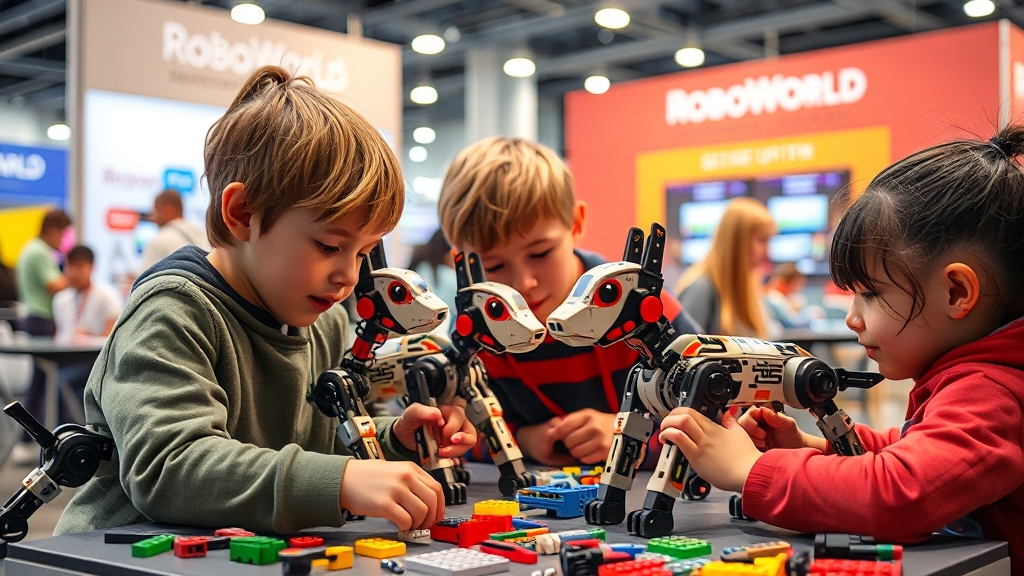 교육용 로봇 및 체험 부스 (realistic 스타일)