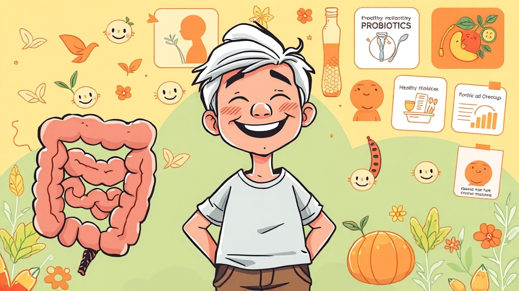 크론병의 예후와 장기적 관리 중요성 (cartoon 스타일)