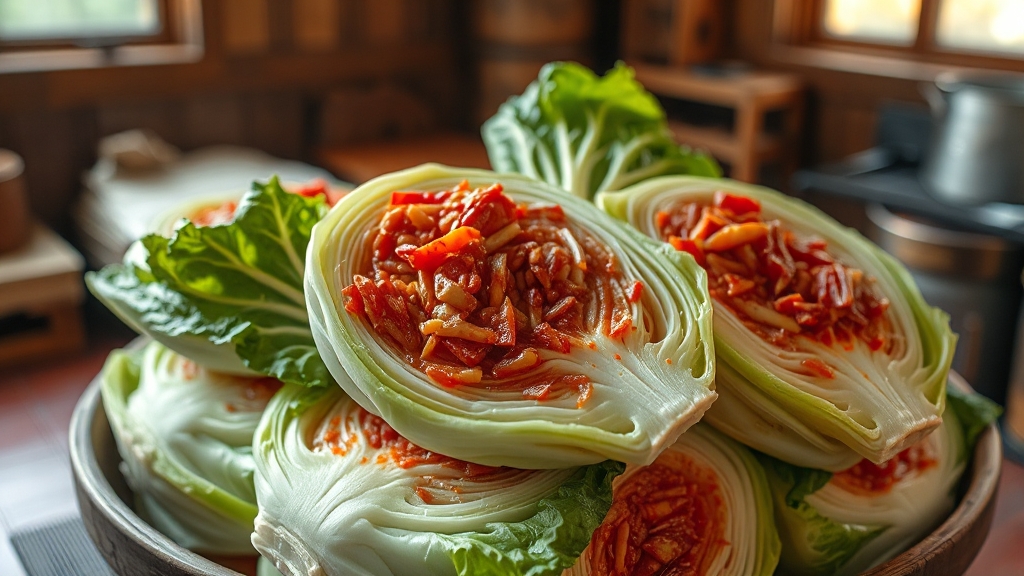 배추 속 넣고 버무리는 법! (realistic 스타일)