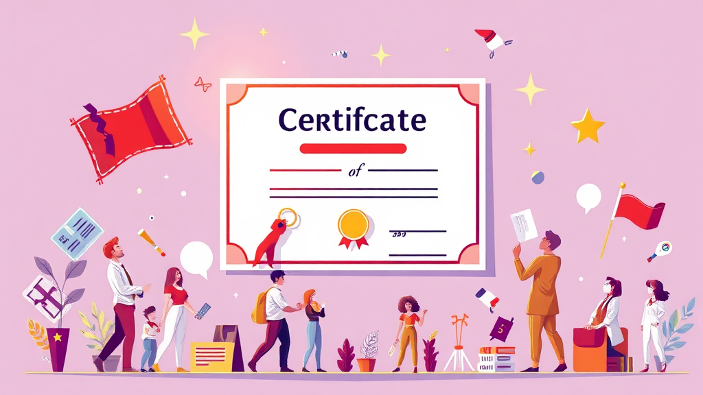 필수 자격증, 왜 필요할까? (illustration 스타일)