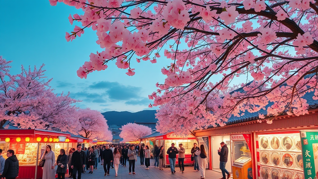 진해 군항제 주요 명소 및 부대 행사 (realistic 스타일)