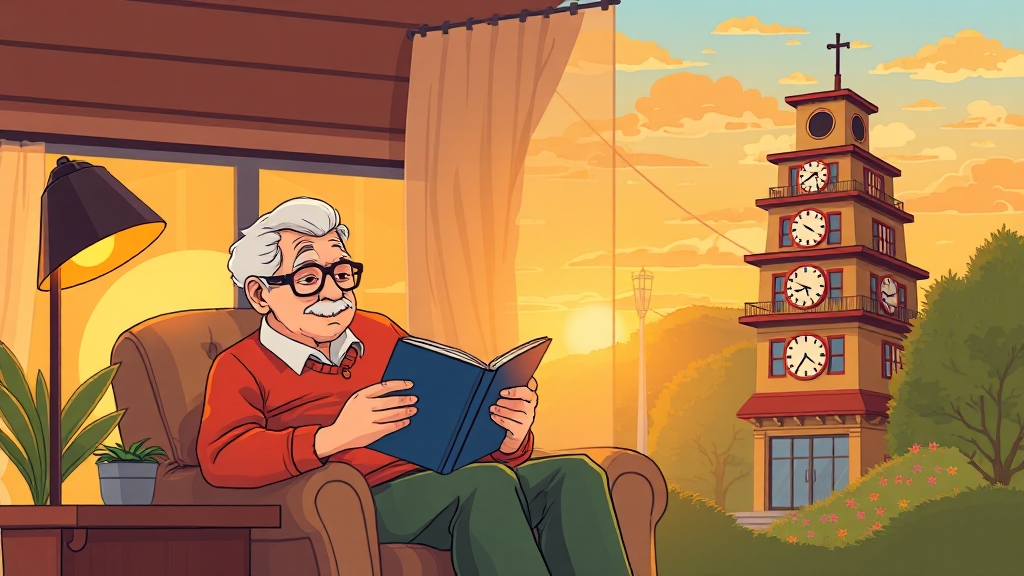 성공적인 노후 준비 전략 (cartoon 스타일)