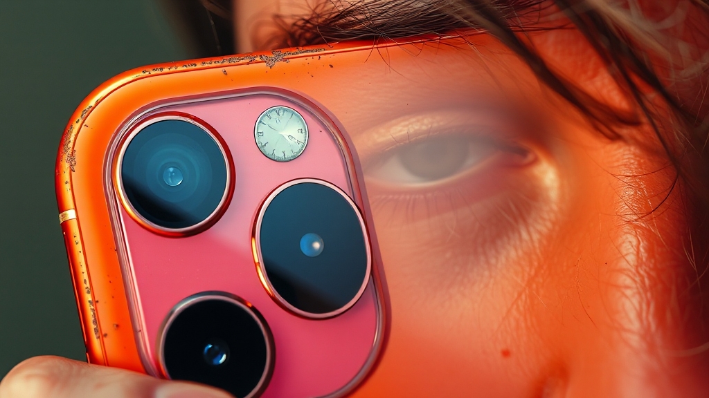 코스믹 오렌지 색상 변색 현상 분석 (realistic 스타일)