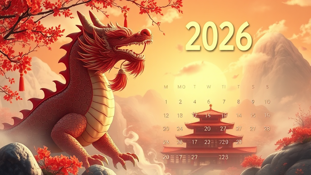 2026년 월별 운세 흐름 (realistic 스타일)