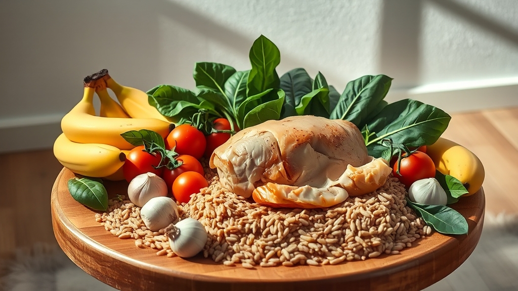 고혈압 환자, 챙겨 먹어야 할 음식 (realistic 스타일)