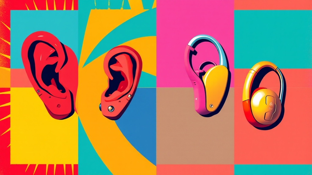 정부 지원 보청기 종류 (popart 스타일)