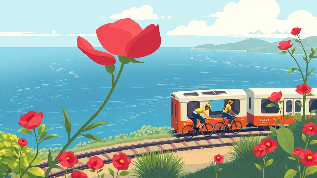 오동도 교통편 완전 정복 (illustration 스타일)