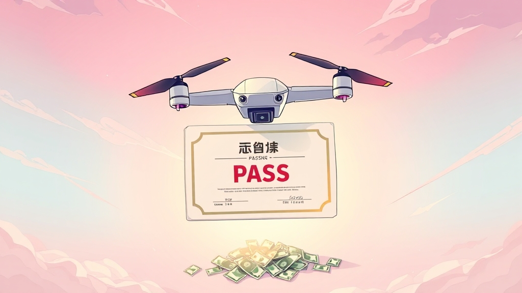 드론 자격증 시험 정보 (cartoon 스타일)