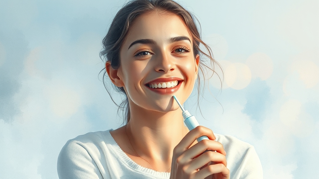 구취제거제 원리와 효과 (watercolor 스타일)