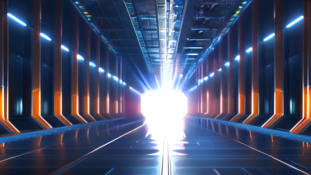 시스템 반도체 시장, 폭발적 성장 전망 (realistic 스타일)