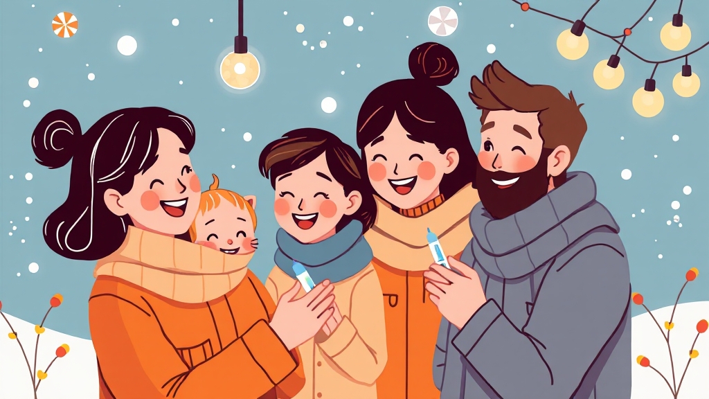 독감과 감기의 차이 및 예방접종 필요성 (illustration 스타일)