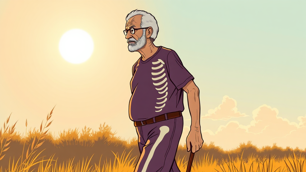 뼈 건강, 생활 습관으로 지키는 법 (illustration 스타일)