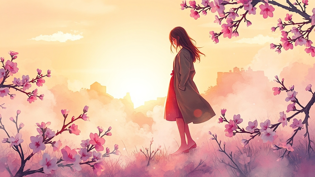 새로운 시작과 변화의 암시 (illustration 스타일)