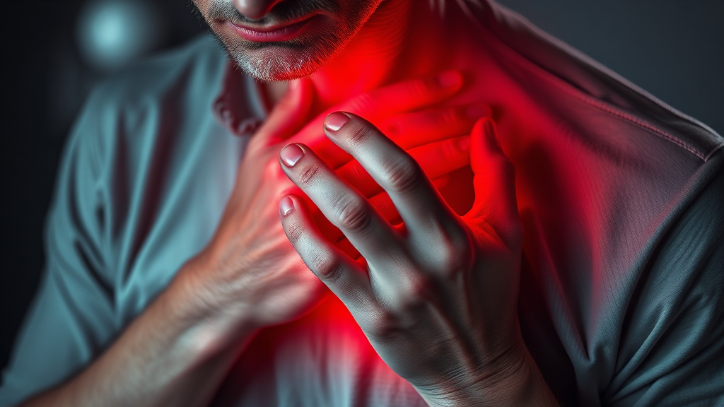 가슴 통증 구분법 (realistic 스타일)