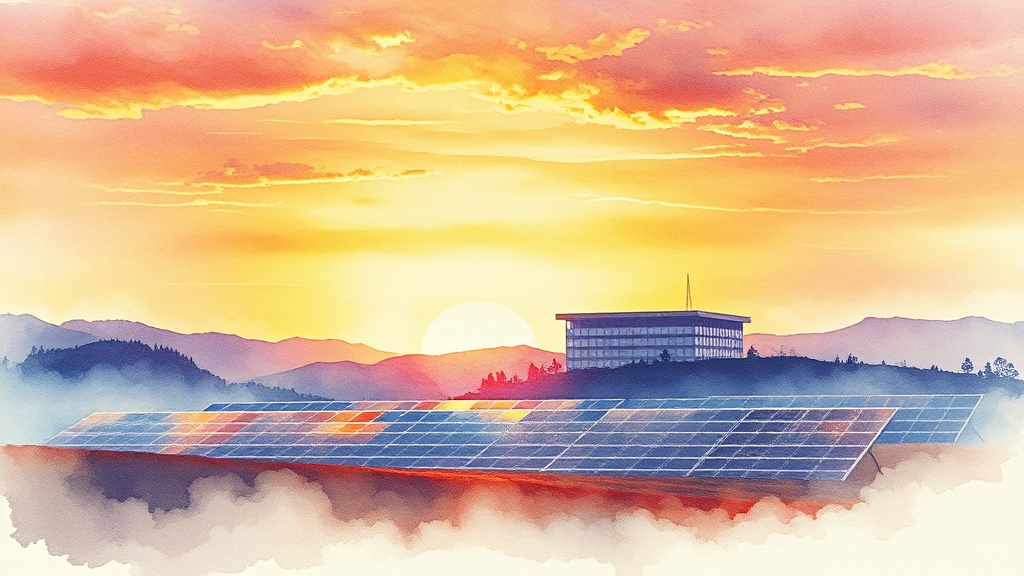 태양광 산업, 다시 주목받는 이유 (watercolor 스타일)