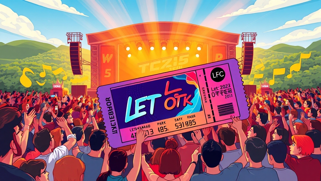 티켓 예매 방법 및 일정 안내 (cartoon 스타일)