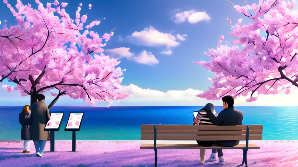 벚꽃 시즌 방문 시 유의사항 및 팁 (realistic 스타일)