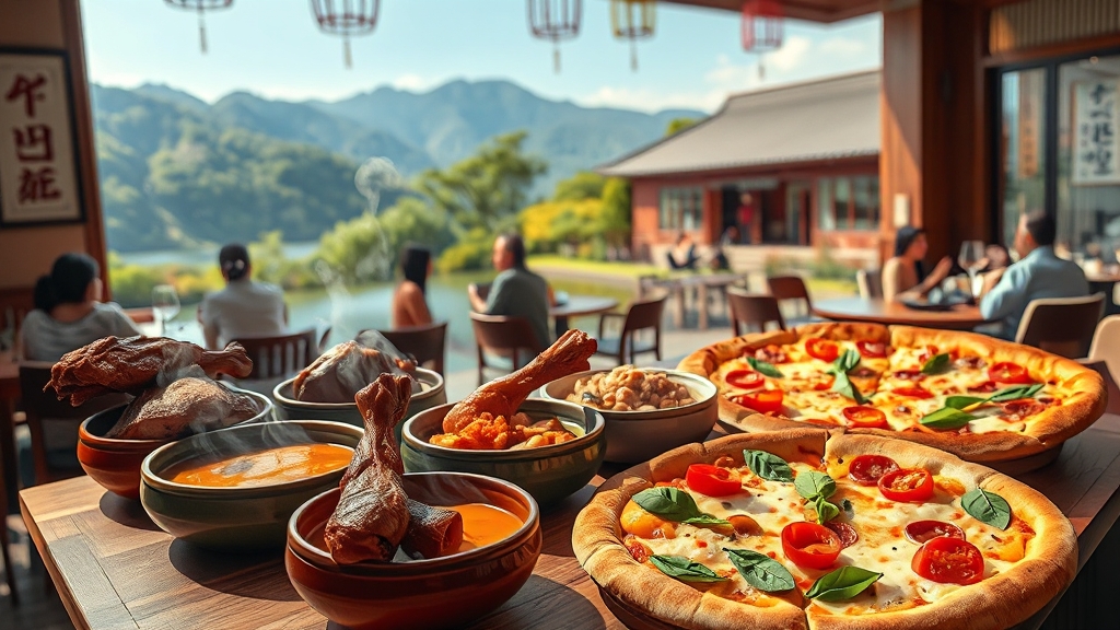 메뉴별 추천 맛집 (realistic 스타일)