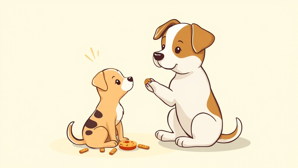 기본 복종 훈련 (앉아, 기다려) (illustration 스타일)