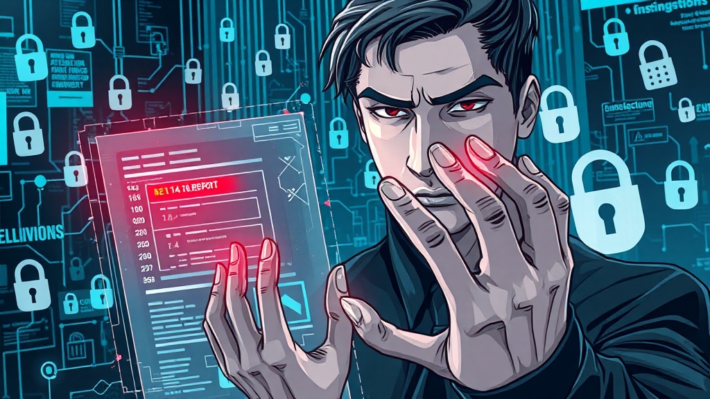 해킹 피해 시 대처 (illustration 스타일)