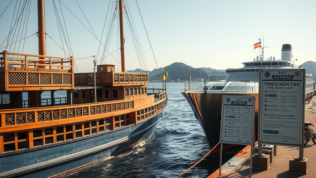 통영 출발 배편 완벽 분석 (realistic 스타일)