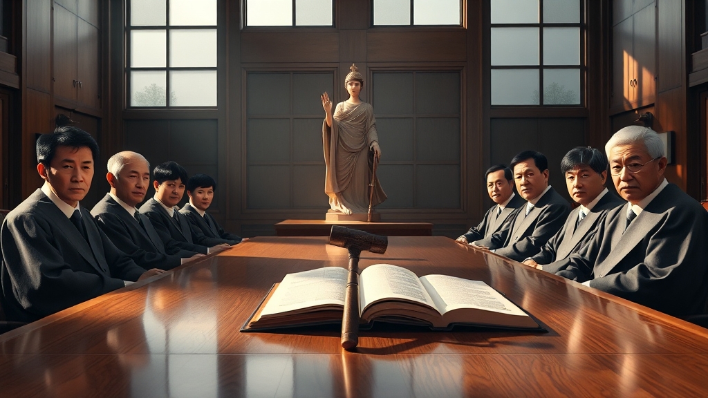 헌법재판소 역할과 기능 (realistic 스타일)