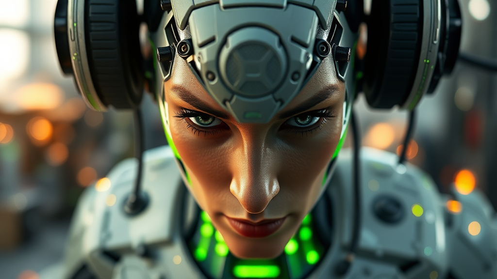 AI 기술 발전과 엔비디아의 미래 역할 (realistic 스타일)