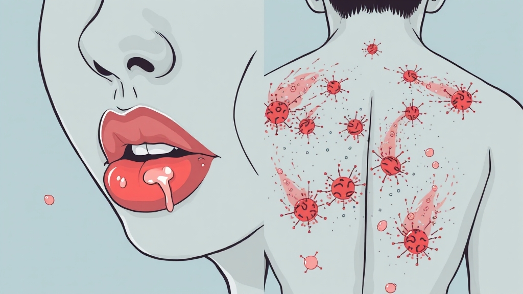 단순 vs 대상포진: 핵심 구분 (illustration 스타일)