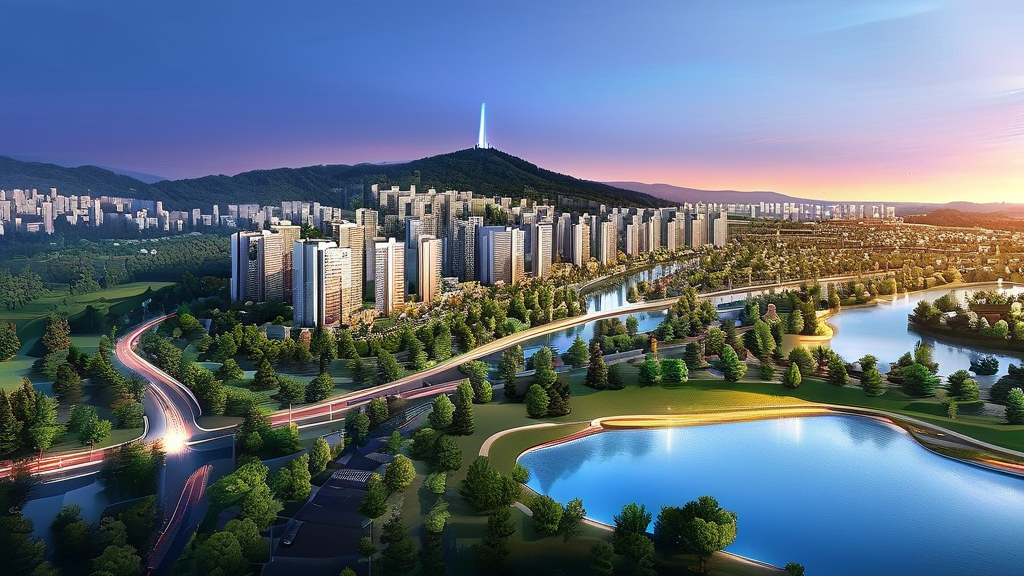 혁신적인 단지 설계와 커뮤니티 시설 (realistic 스타일)