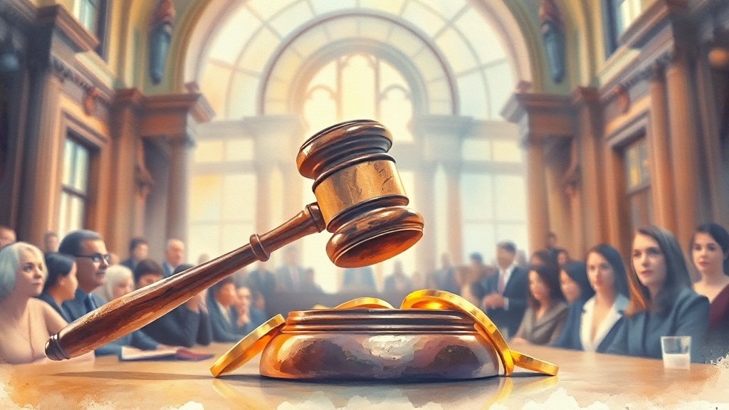 민사소송 결과: 판결 효력 & 후속 절차 (watercolor 스타일)