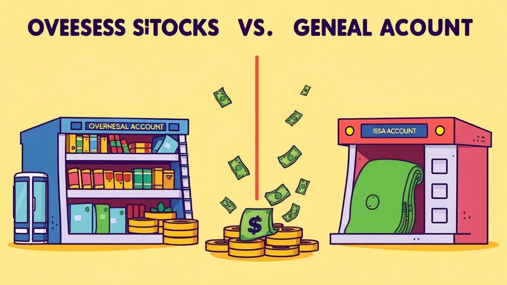 ISA vs 일반 계좌: 세금 비교 (cartoon 스타일)