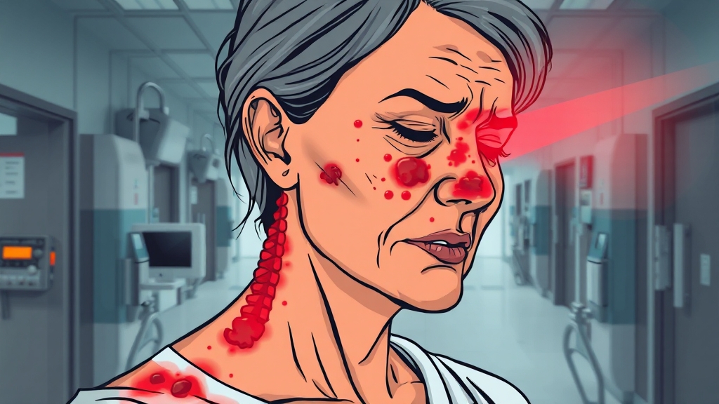 다양한 형태의 대상포진 (illustration 스타일)