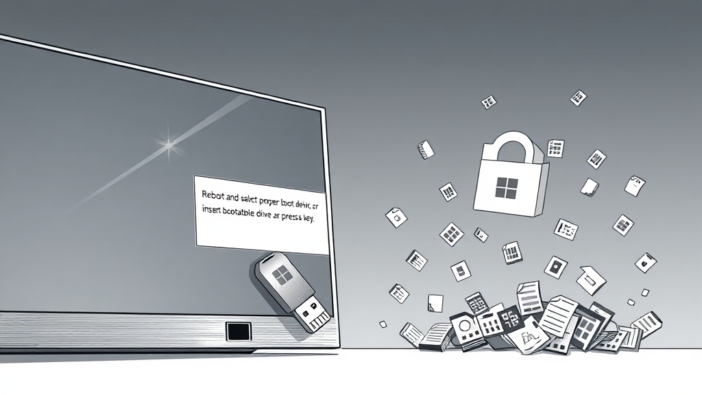 최후의 수단: 윈도우 재설치 (illustration 스타일)